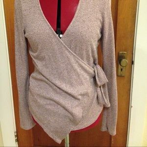 Nordstrom Purple Wrap Shirt